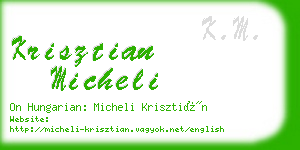 krisztian micheli business card